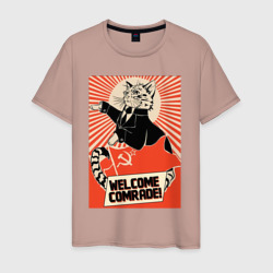 Кот добро пожаловать комрад мем – Мужская футболка хлопок с принтом купить со скидкой в -20%