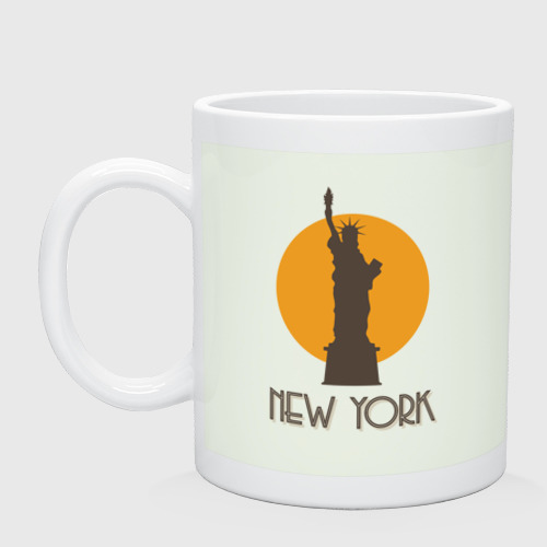 Кружка керамическая с принтом Город Нью-Йорк, вид спереди #2