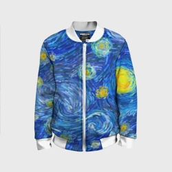 Детский бомбер 3D Мазки ван гога