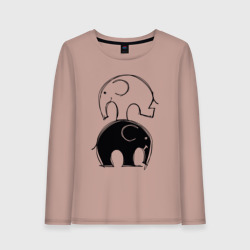 Cute elephants – Лонгслив из хлопка с принтом купить со скидкой в -20%