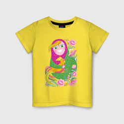 Детская футболка хлопок Матрешка и Петушок золотой гребешок