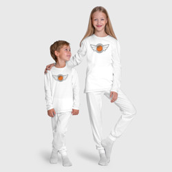 Пижама с принтом Турнир по баскетболу для ребенка, вид на модели спереди №5. Цвет основы: белый