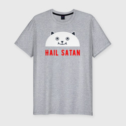 Hail satan – Мужская футболка хлопок Slim с принтом купить