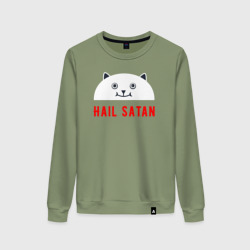 Hail satan – Женский свитшот хлопок с принтом купить со скидкой в -13%