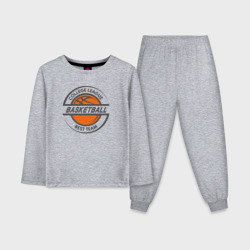 Basketball best team – Детская пижама с лонгсливом хлопок с принтом купить