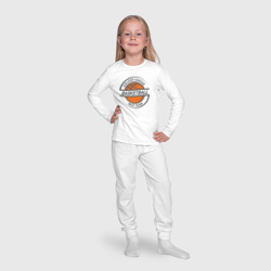 Пижама с принтом Basketball best team для ребенка, вид на модели спереди №4. Цвет основы: белый