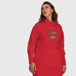 Платье с принтом Basketball best team для женщины, вид на модели спереди №5. Цвет основы: красный