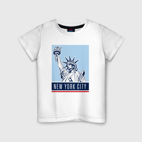 Детская футболка из хлопка с принтом Style New York, вид спереди №1