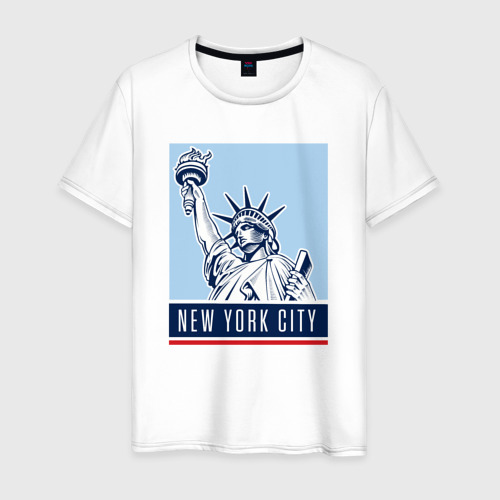Мужская футболка хлопок с принтом Style New York, вид спереди #2