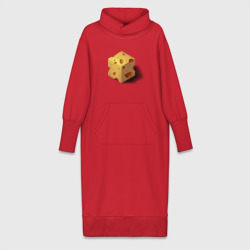 Кубик сыра – Платье удлиненное хлопок с принтом купить со скидкой в -19%