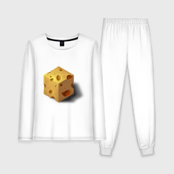 Кубик сыра – Женская пижама с лонгсливом хлопок с принтом купить
