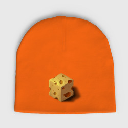 Кубик сыра – Детская шапка демисезонная с принтом купить