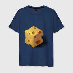 Кубик сыра – Мужская футболка хлопок с принтом купить со скидкой в -20%
