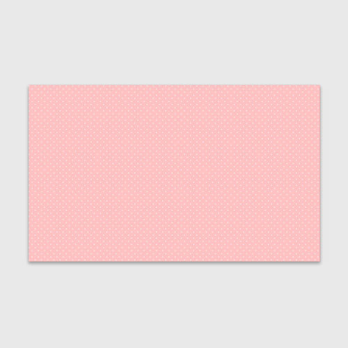 Бумага для упаковки с принтом Светлый розовый в мелкий белый горошек, вид спереди №1