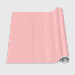 Бумага с принтом Светлый розовый в мелкий белый горошек для любого человека, вид спереди №2. Цвет основы: белый