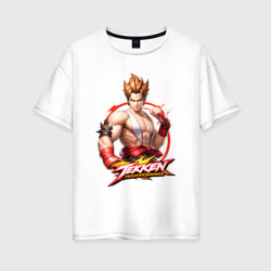 Женская футболка хлопок Oversize Персонаж из игры Tekken