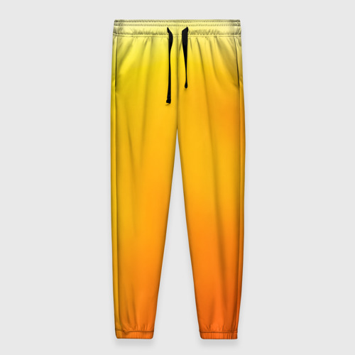 Женские брюки с принтом Яркий оранж, вид спереди №1