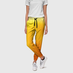Яркий оранж – Женские брюки 3D с принтом купить