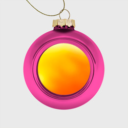 Яркий оранж – Стеклянный ёлочный шар с принтом купить