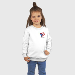 Свитшот с принтом I'm Cuban - motto для ребенка, вид на модели спереди №2. Цвет основы: белый
