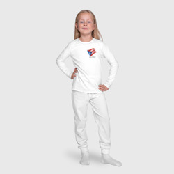 Пижама с принтом I'm Cuban - motto для ребенка, вид на модели спереди №4. Цвет основы: белый