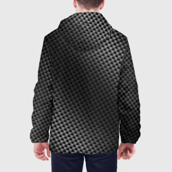 Куртка с принтом Genesis sport carbon для мужчины, вид на модели сзади №2. Цвет основы: черный