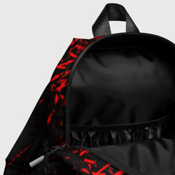 Рюкзак с принтом Yamaha red sport tires для ребенка, вид на модели спереди №4. Цвет основы: белый