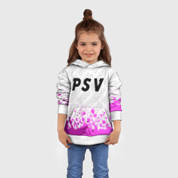 Толстовка с принтом PSV pro football посередине для ребенка, вид на модели спереди №3. Цвет основы: белый