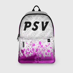 Рюкзак с принтом PSV pro football посередине для любого человека, вид спереди №3. Цвет основы: белый