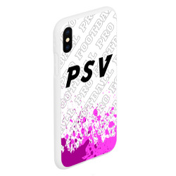 Чехол с принтом PSV pro football посередине для любого человека, вид спереди №3. Цвет основы: белый