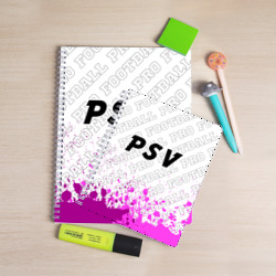 Тетрадь с принтом PSV pro football посередине для любого человека, вид спереди №2. Цвет основы: клетка