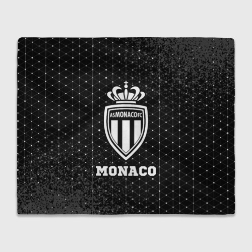 Плед с принтом Monaco sport на темном фоне, вид спереди №1