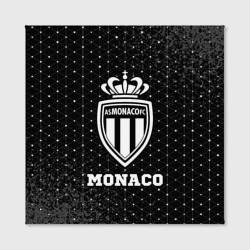Холст с принтом Monaco sport на темном фоне для любого человека, вид спереди №2. Цвет основы: белый