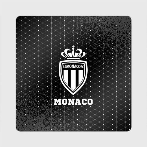 Магнит виниловый Квадрат с принтом Monaco sport на темном фоне, вид спереди №1