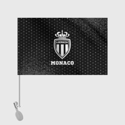 Флаг с принтом Monaco sport на темном фоне для любого человека, вид спереди №2. Цвет основы: белый
