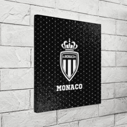 Холст с принтом Monaco sport на темном фоне для любого человека, вид спереди №3. Цвет основы: белый