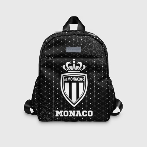 Детский рюкзак с принтом Monaco sport на темном фоне, вид спереди №1