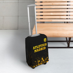 Чехол для чемодана 3D Atletico Madrid - gold gradient посередине - фото 2