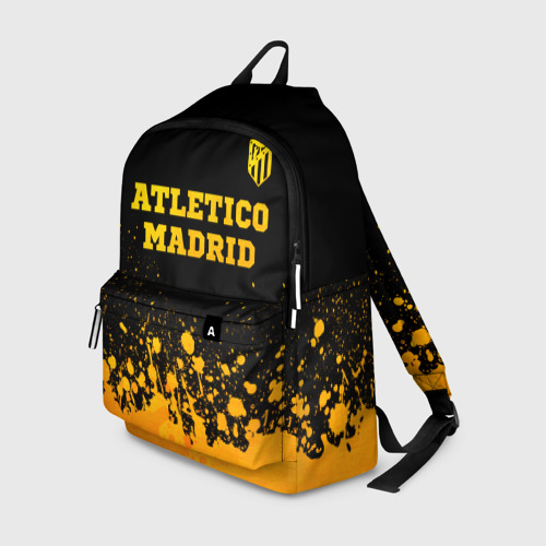 Рюкзак с принтом Atletico Madrid - gold gradient посередине, вид спереди №1
