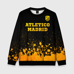 Детский свитшот 3D Atletico Madrid - gold gradient посередине