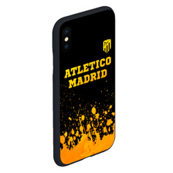 Чехол для iPhone XS Max матовый Atletico Madrid - gold gradient посередине - фото 2