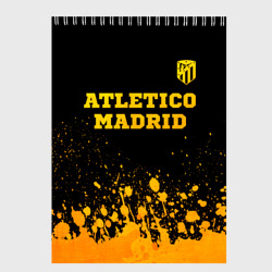 Скетчбук Atletico Madrid - gold gradient посередине