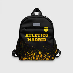 Детский рюкзак 3D Atletico Madrid - gold gradient посередине