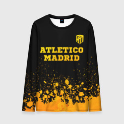 Мужской лонгслив 3D Atletico Madrid - gold gradient посередине
