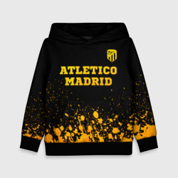 Детская толстовка 3D Atletico Madrid - gold gradient посередине