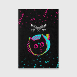 Обложка для паспорта матовая кожа Mayhem - rock star cat