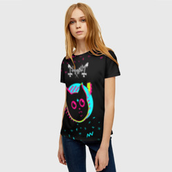 Женская футболка 3D Mayhem - rock star cat - фото 2