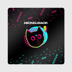 Nickelback - rock star cat – Магнит виниловый Квадрат с принтом купить