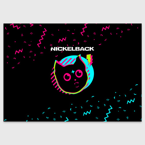 Поздравительная открытка с принтом Nickelback - rock star cat, вид спереди №1
