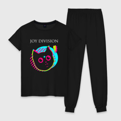 Женская пижама хлопок Joy Division rock star cat